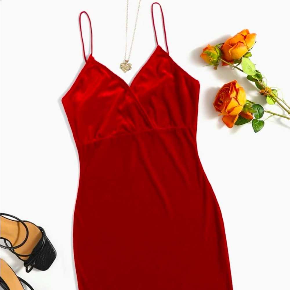 Solid Velvet Bodycon Dress